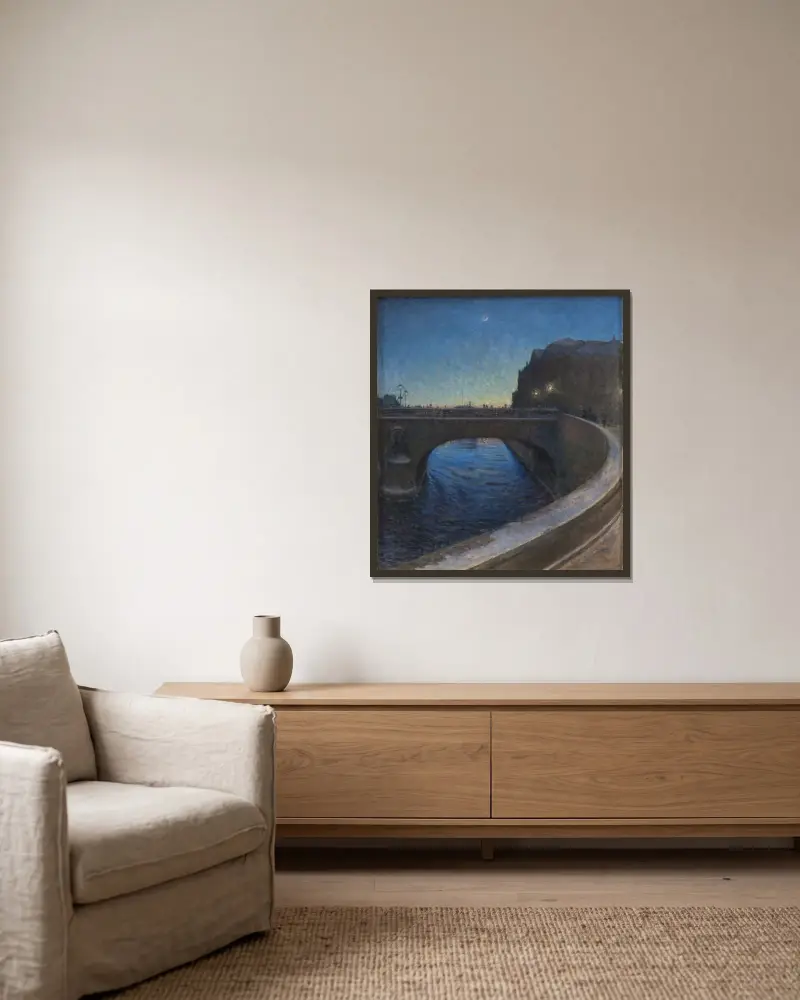Märzabend von Nils Kreuger gerahmt an einer Wand