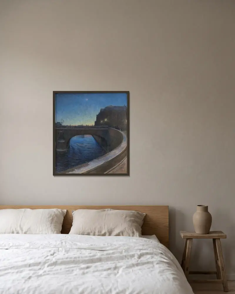 Märzabend von Nils Kreuger gerahmt an einer Wand
