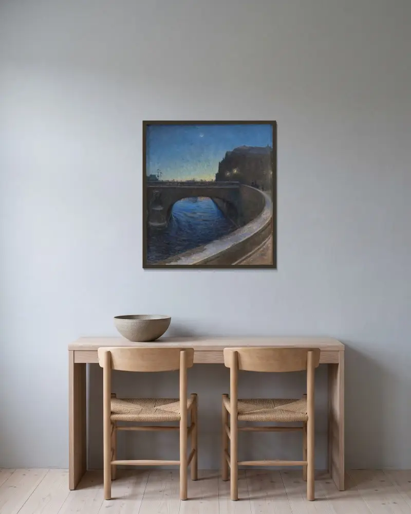 Märzabend von Nils Kreuger gerahmt an einer Wand