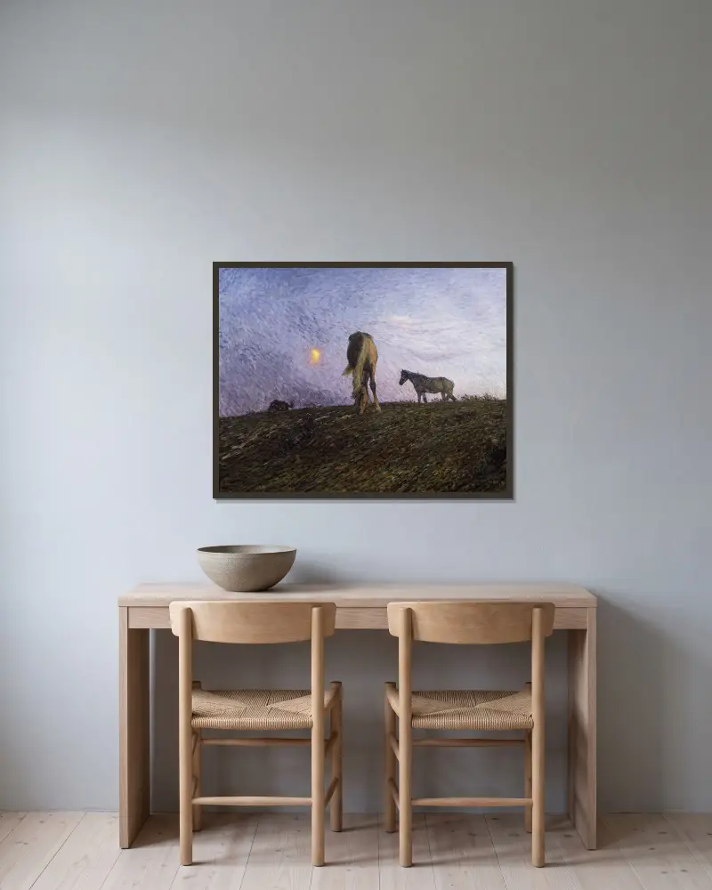 Dämmerung von Nils Kreuger gerahmt an einer Wand