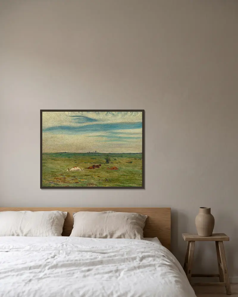 Siesta auf Öland von Nils Kreuger gerahmt an einer Wand