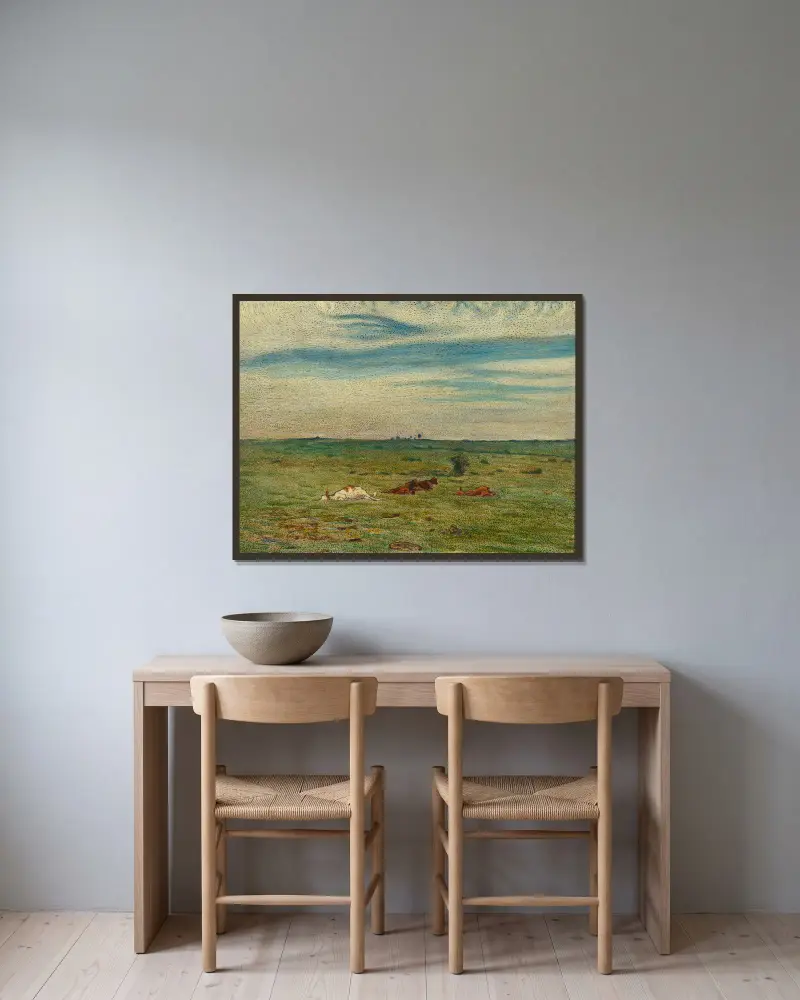 Siesta auf Öland von Nils Kreuger gerahmt an einer Wand