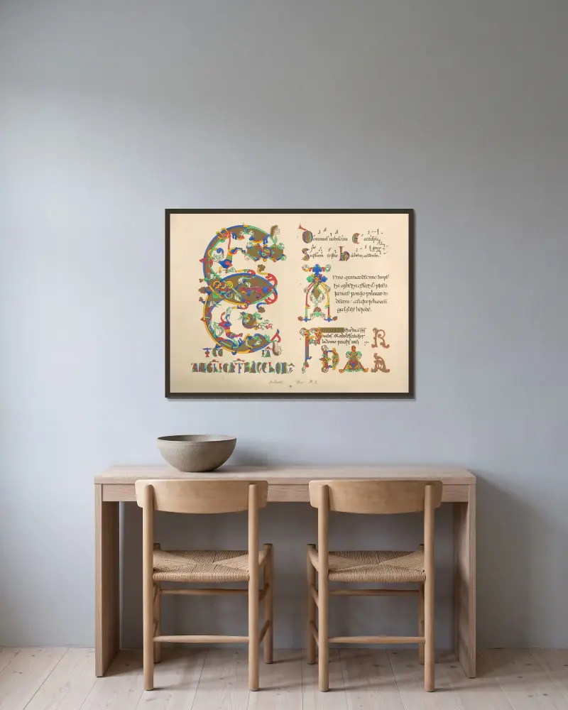 Lombardio MSS II von John Obadiah Westwood gerahmt an einer Wand