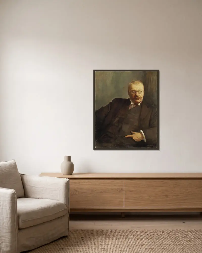 Gunnar Heiberg, the Author av Oda Krohg inramad på en vägg
