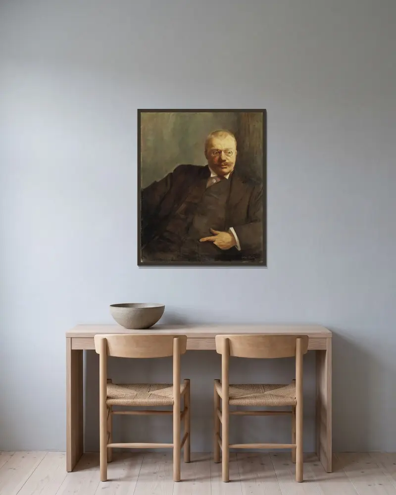 Gunnar Heiberg, the Author av Oda Krohg inramad på en vägg