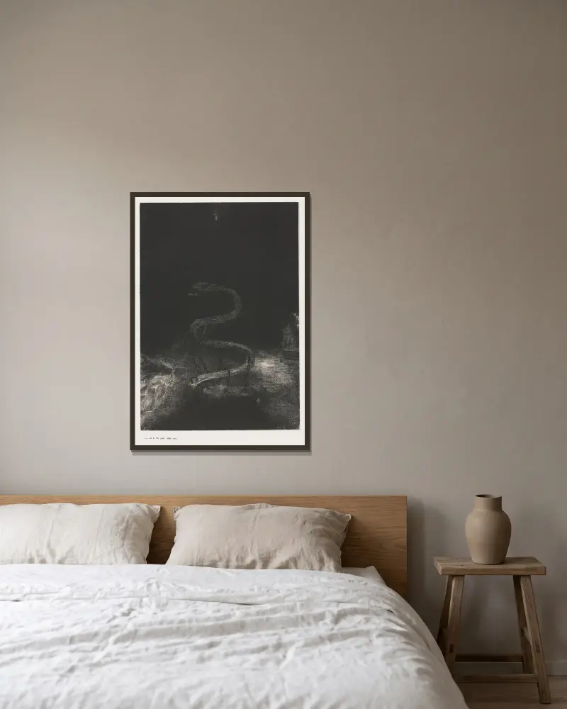 A spoutal ho na tisíc let, Odilon Redon v rámu na stěně