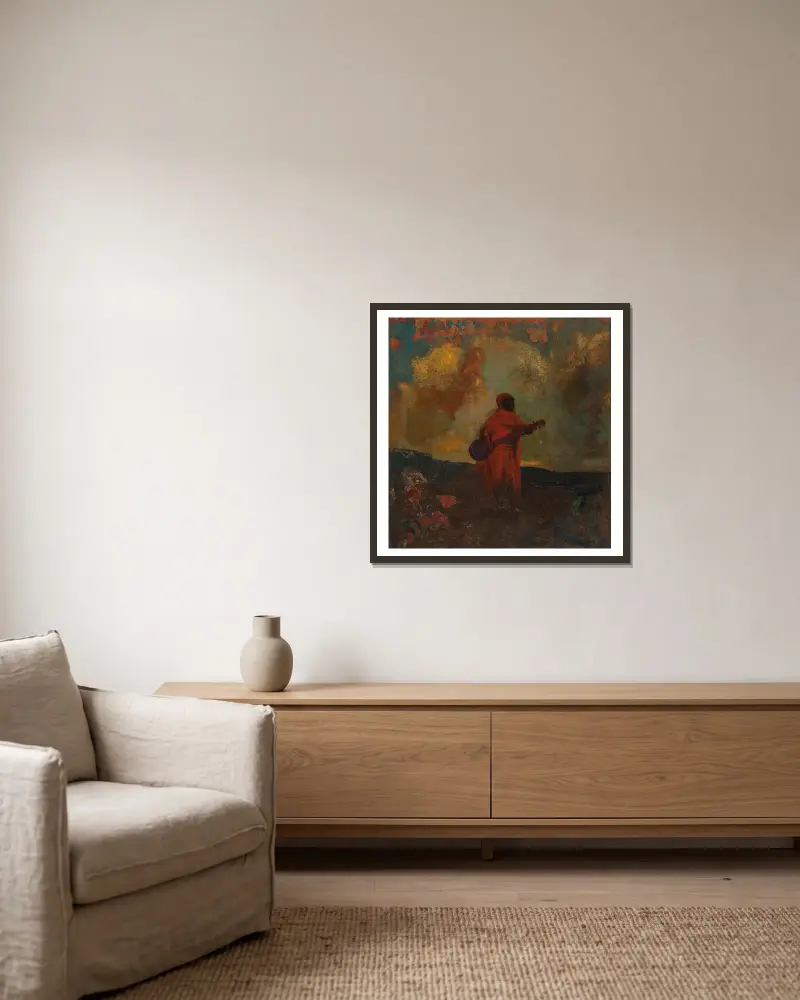 Arabský hudebník, Odilon Redon v rámu na stěně