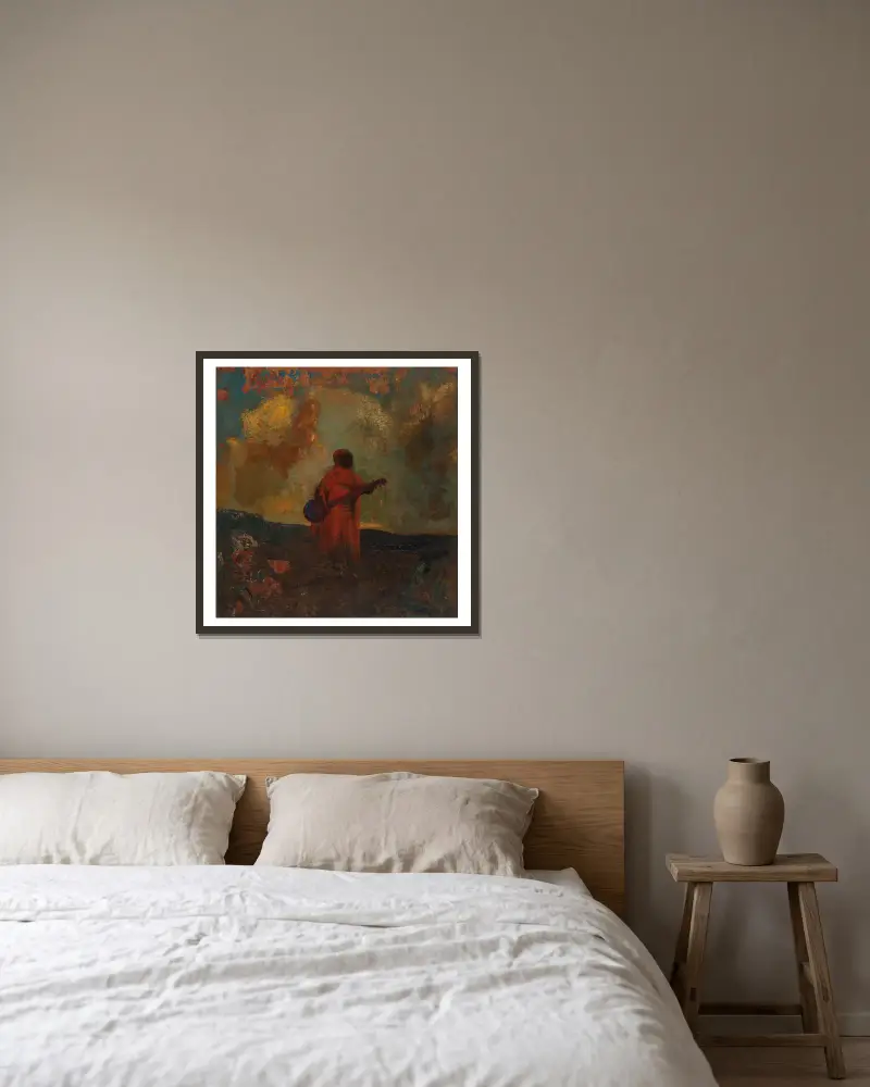 Arabský hudebník, Odilon Redon v rámu na stěně