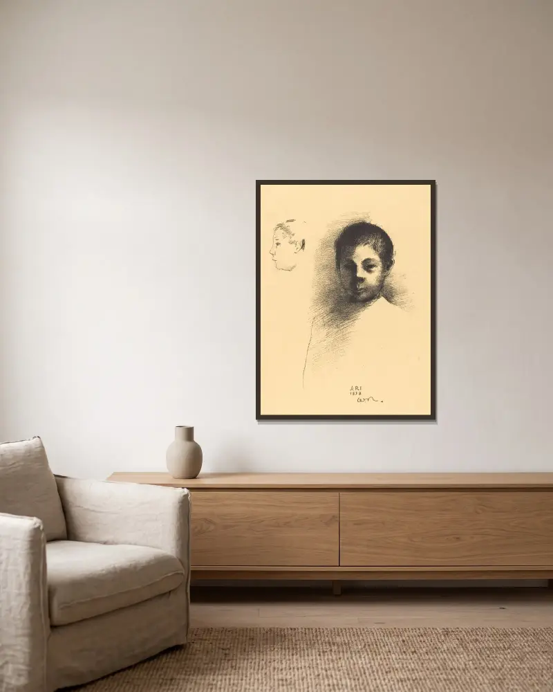 Ari, Odilon Redon v rámu na stěně