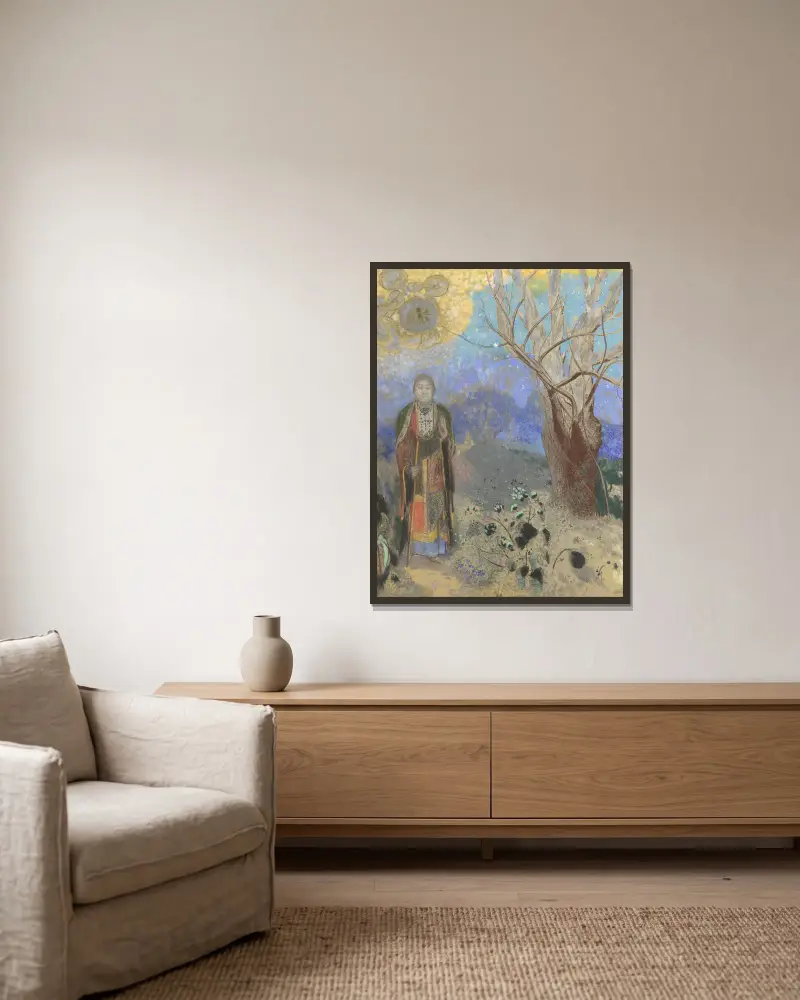 Buddha, 1906, Odilon Redon v rámu na stěně