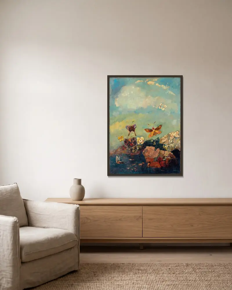 Motýli, Odilon Redon v rámu na stěně