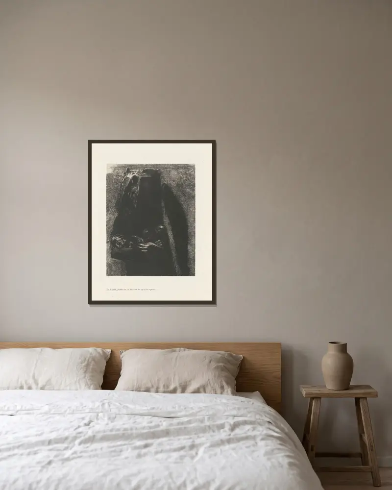 To je ďábel, Odilon Redon v rámu na stěně