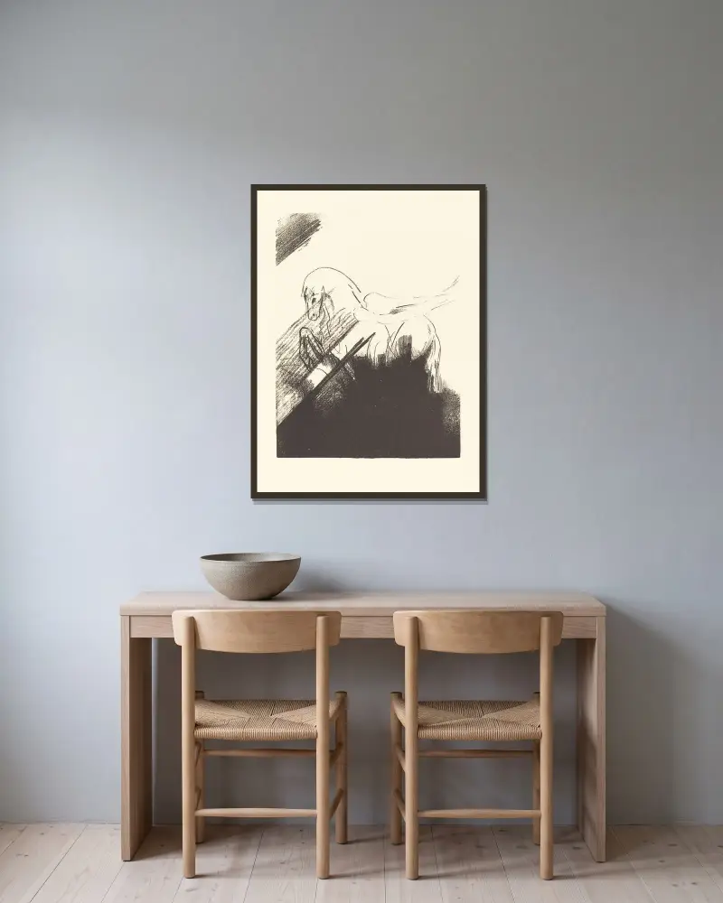 Okřídlený kůň, Odilon Redon v rámu na stěně