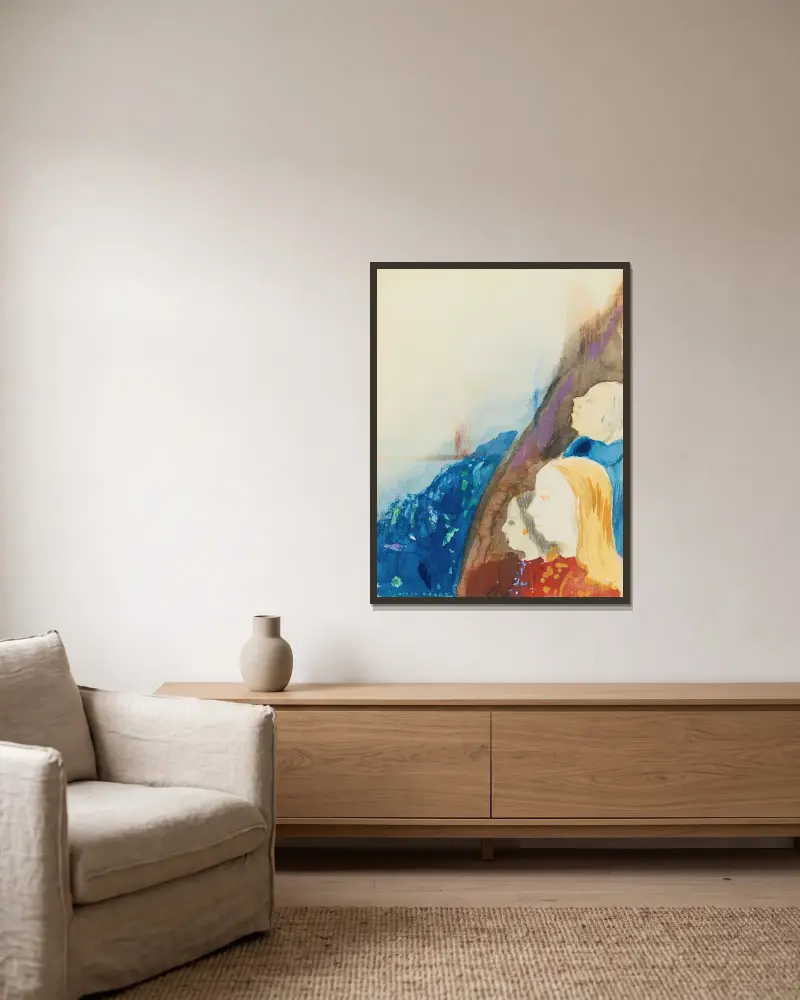 Kontemplacja, Odilon Redon w ramie na ścianie