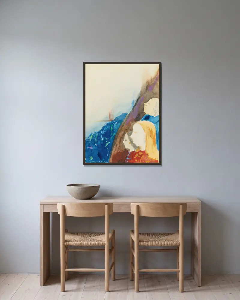 Kontemplacja, Odilon Redon w ramie na ścianie