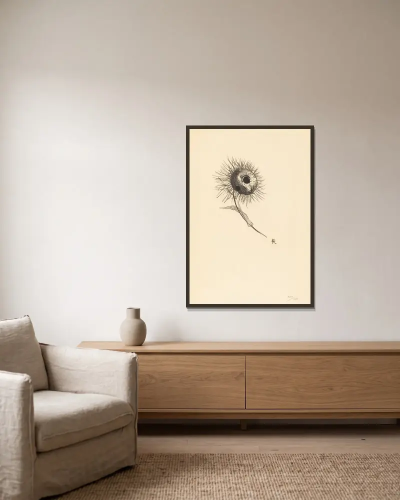 Cul-de-Lampe, Odilon Redon v rámu na stěně