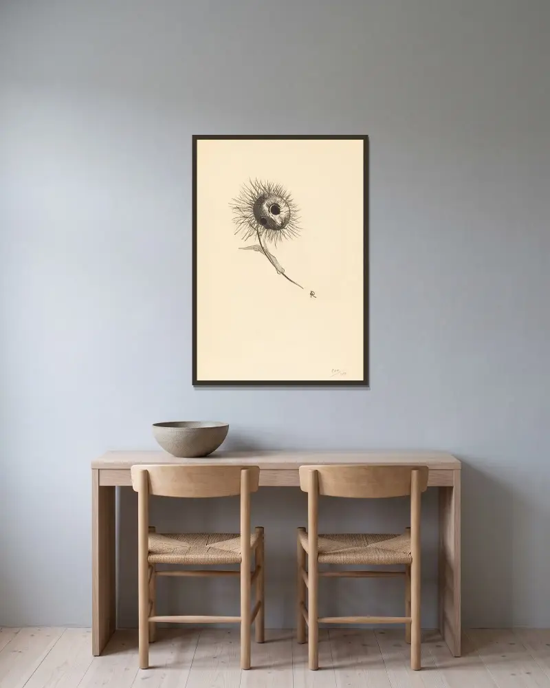Cul-de-Lampe, Odilon Redon v rámu na stěně
