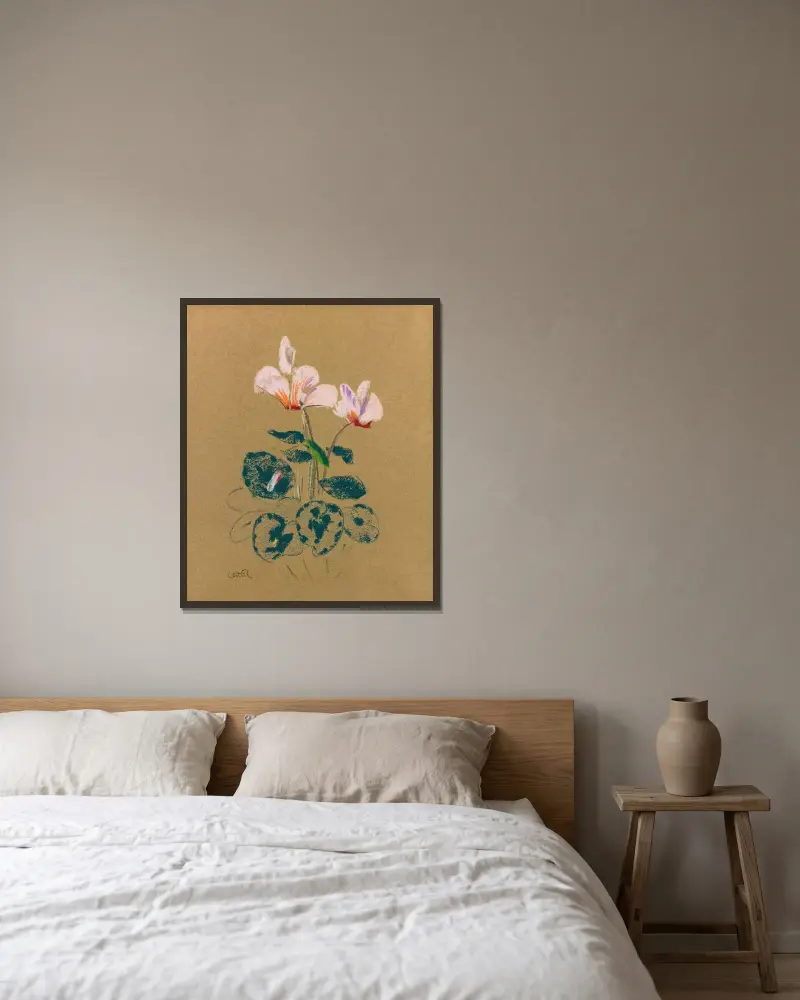 Cyclamen, Odilon Redon v rámu na stěně