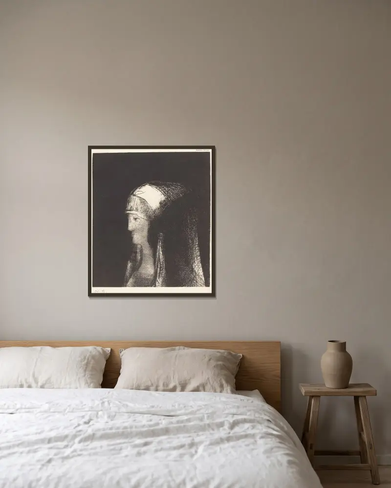 Věštkyně, Odilon Redon v rámu na stěně