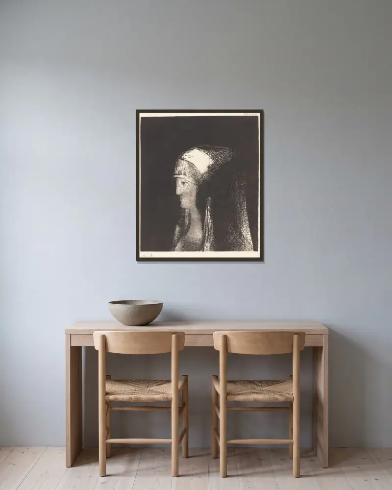 Věštkyně, Odilon Redon v rámu na stěně