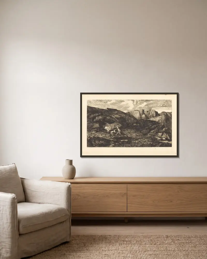 La Peur (Strach), Odilon Redon w ramie na ścianie