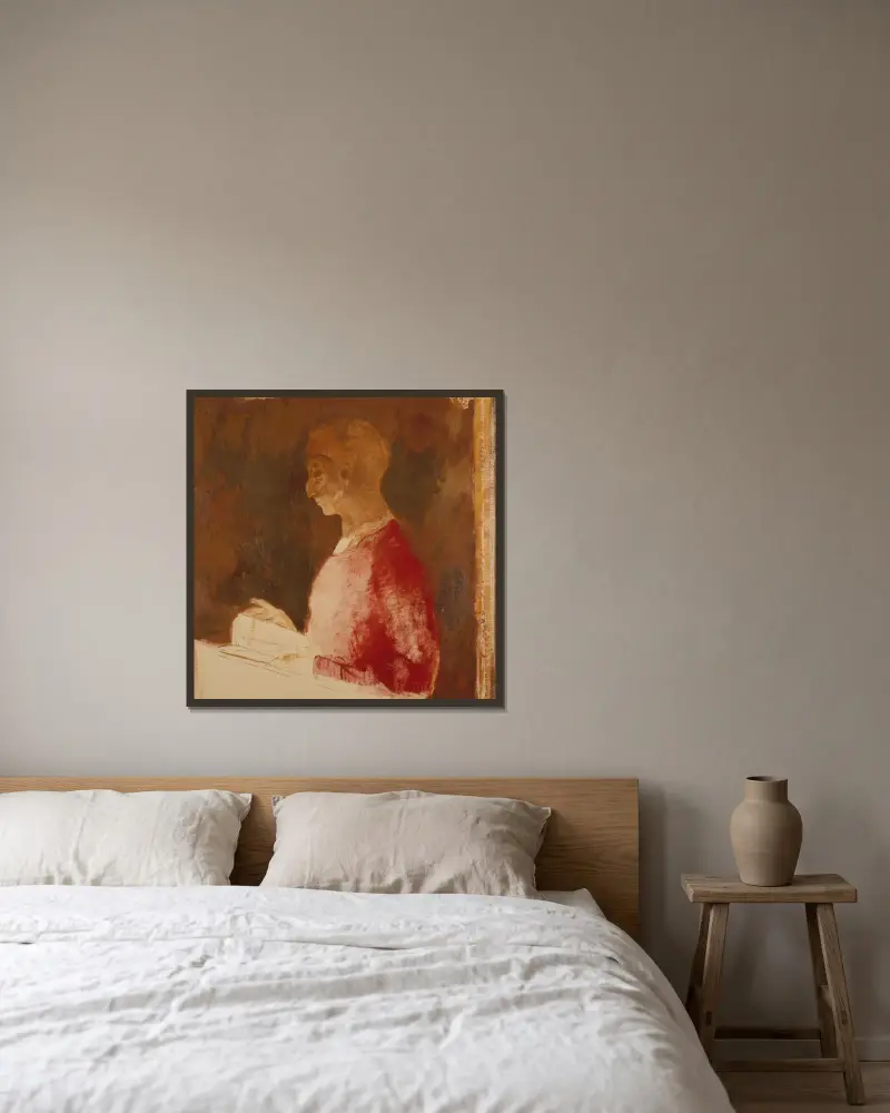 Rytcem, Odilon Redon v rámu na stěně