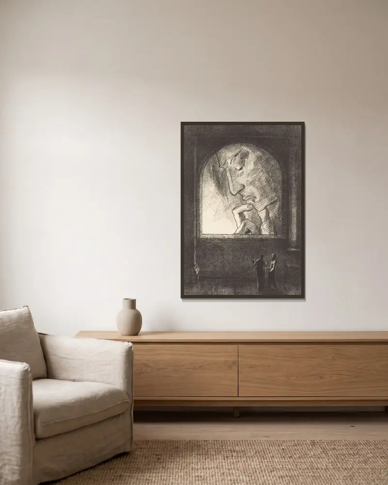 Světlo (Lumiere), Odilon Redon v rámu na stěně