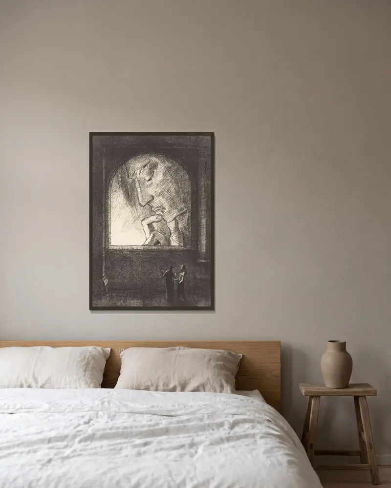 Světlo (Lumiere), Odilon Redon v rámu na stěně