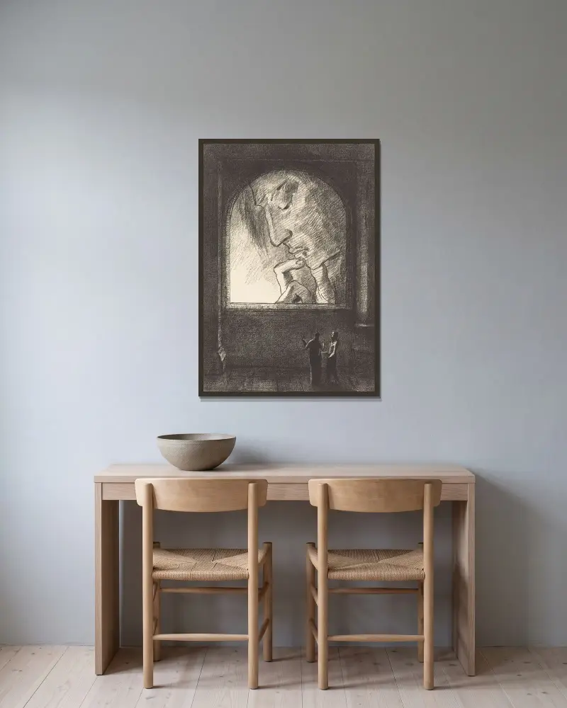 Světlo (Lumiere), Odilon Redon v rámu na stěně