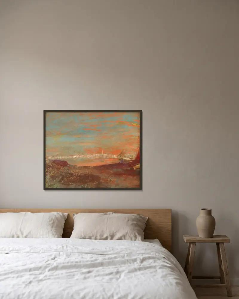 Italská krajina, Odilon Redon v rámu na stěně