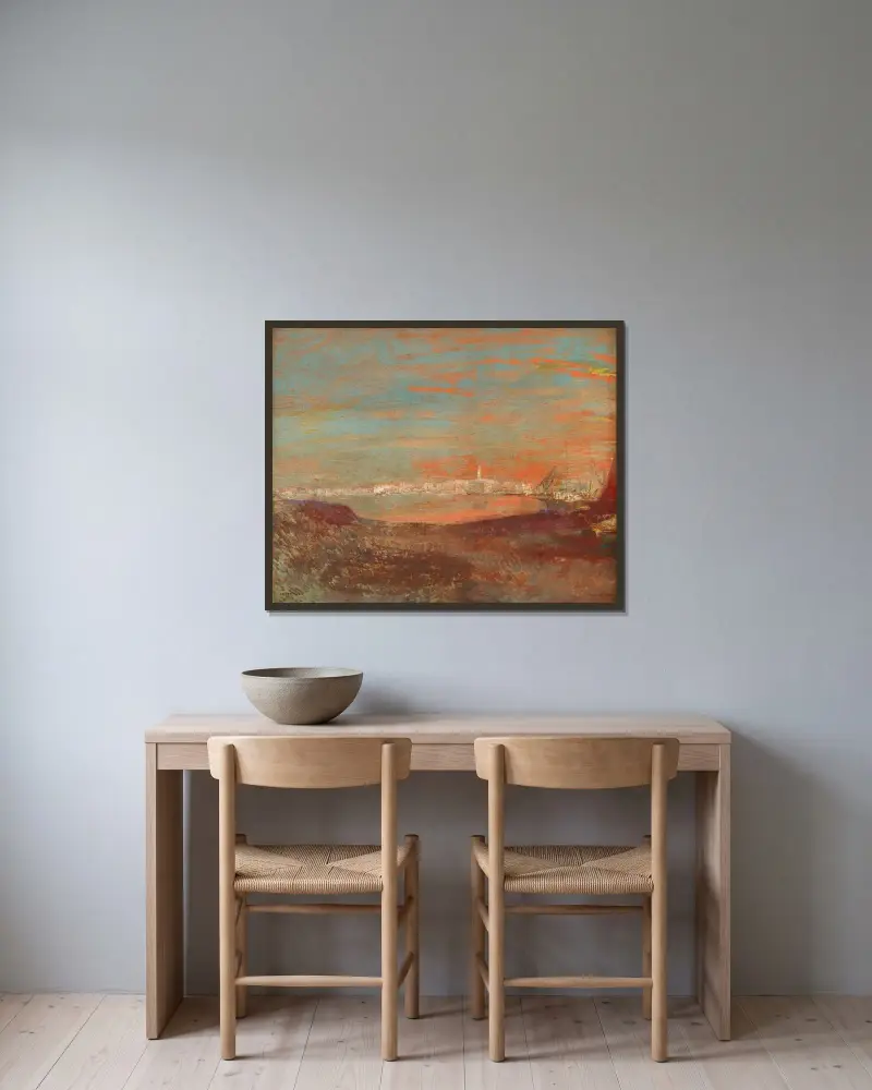 Italská krajina, Odilon Redon v rámu na stěně