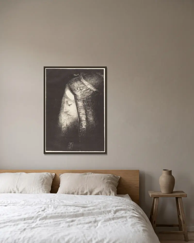 Profil de lumière, Odilon Redon v rámu na stěně