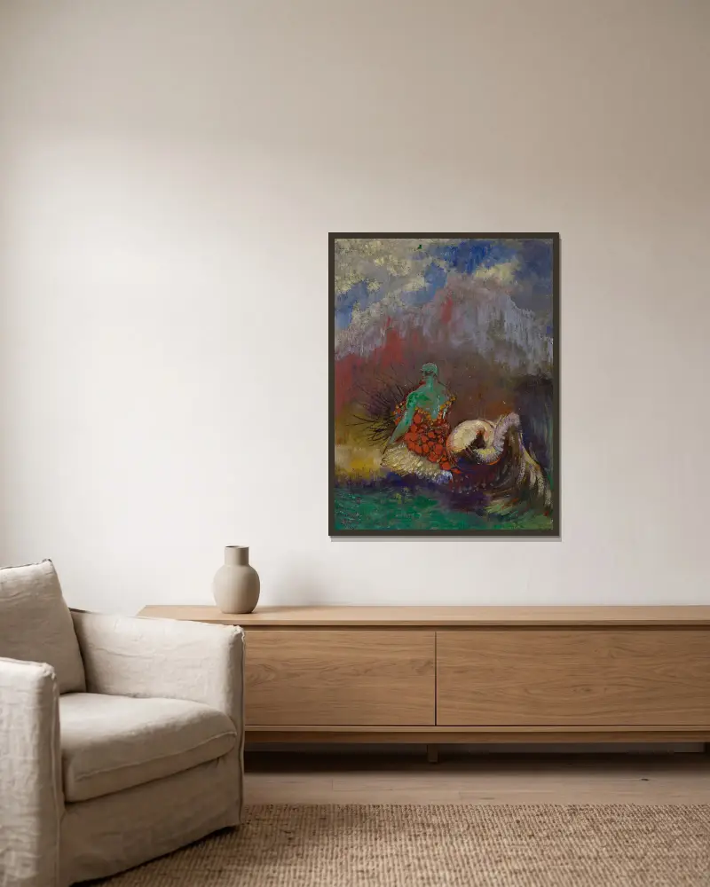 Siréna, Odilon Redon v rámu na stěně