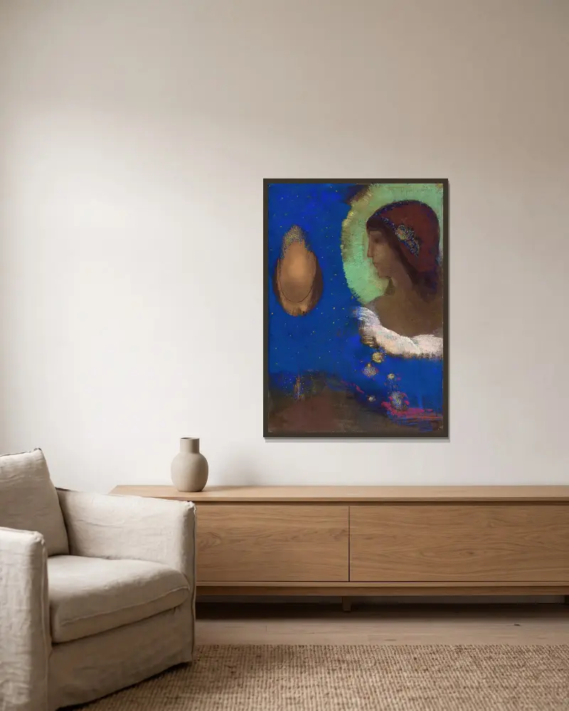 Sita von Odilon Redon gerahmt an einer Wand
