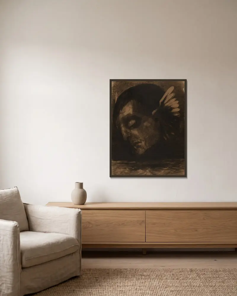 Slzy (Les Pleurs), Odilon Redon v rámu na stěně