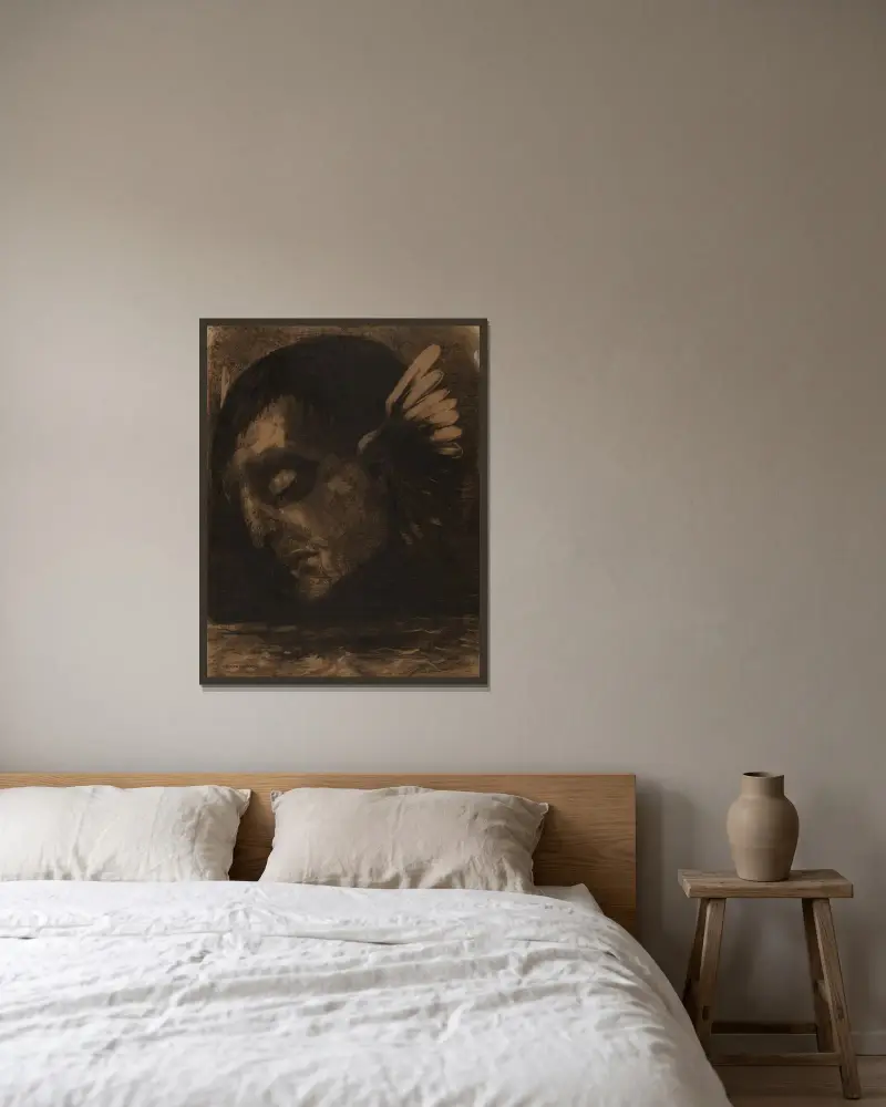 Slzy (Les Pleurs), Odilon Redon v rámu na stěně