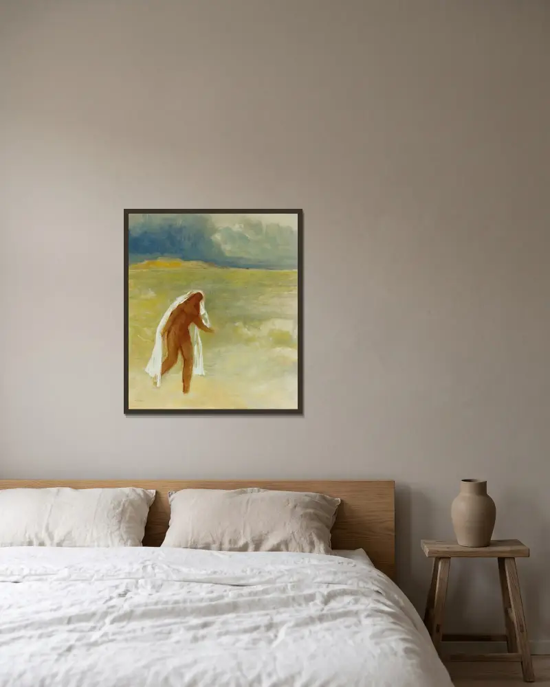 The Birth of Venus av Odilon Redon inramad på en vägg