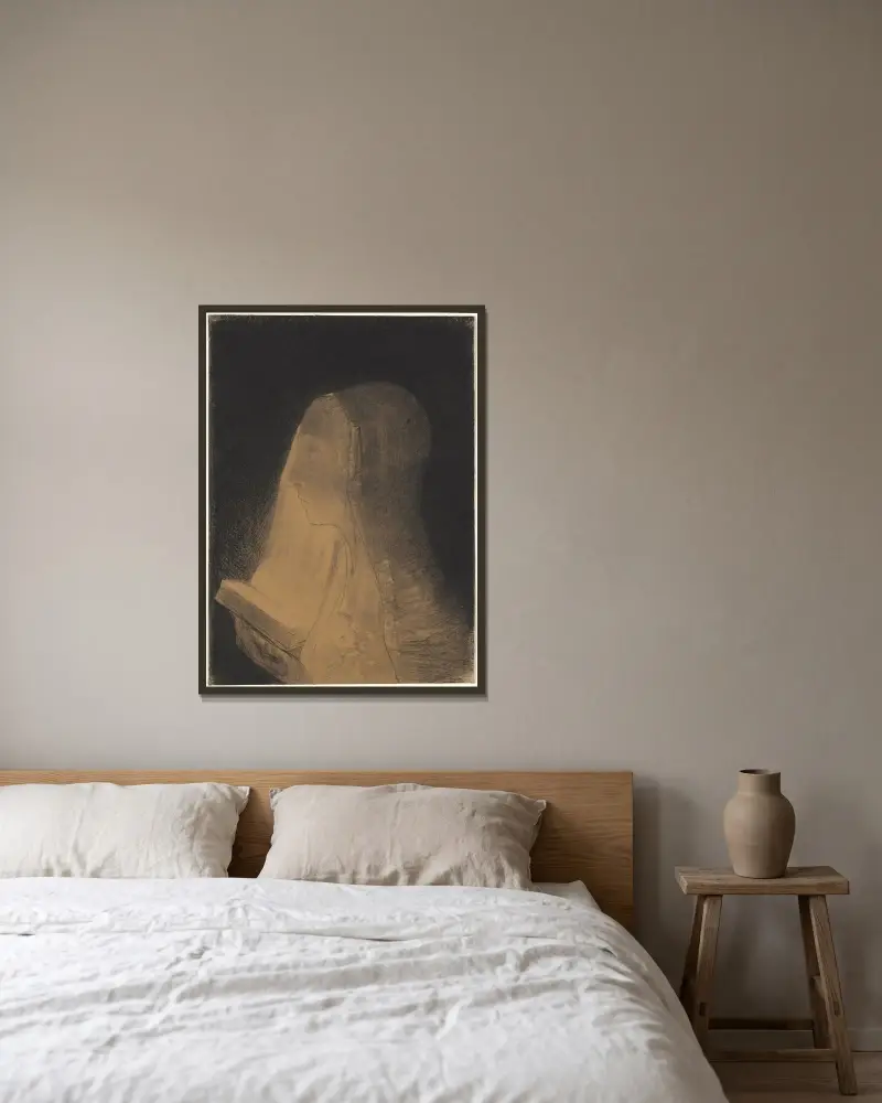 Das Buch des Lichts von Odilon Redon gerahmt an einer Wand