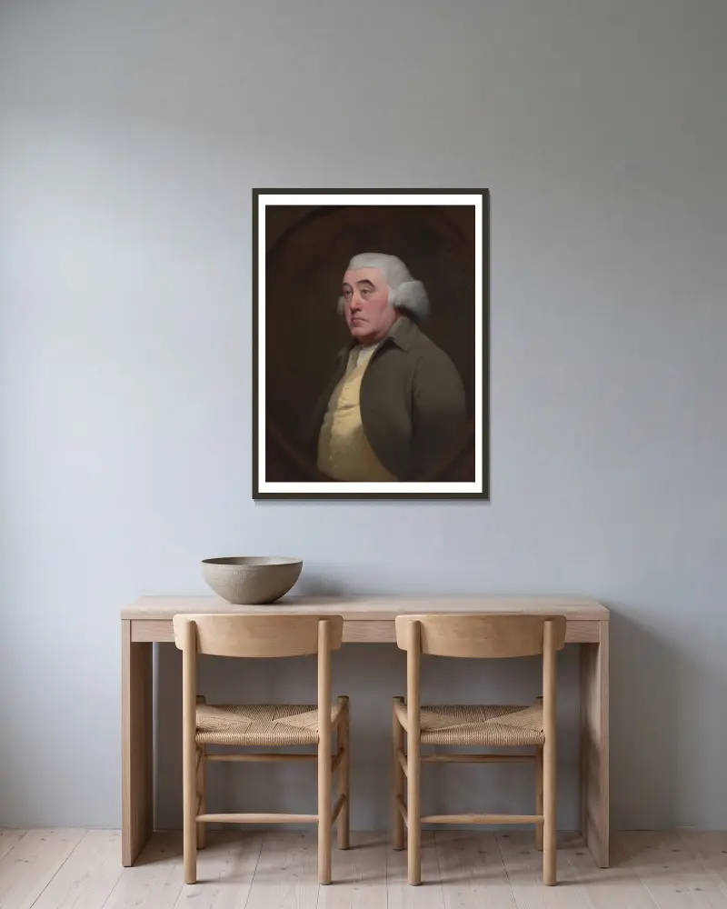 Dr. Richard Wright, Joseph Wright of Derby v rámu na stěně