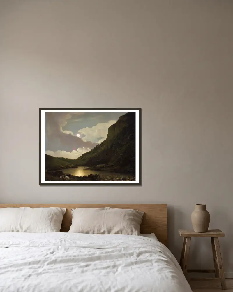 Matlock Tor w świetle księżyca, nr 1, Joseph Wright of Derby w ramie na ścianie