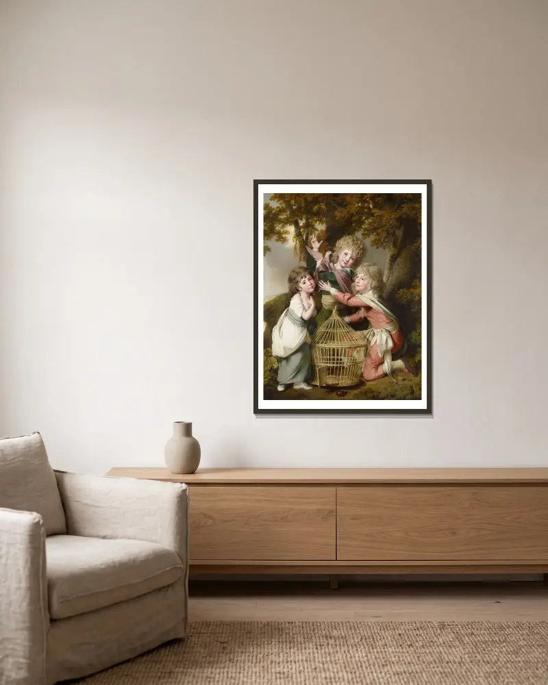 Dzieci Synnotów, Joseph Wright of Derby w ramie na ścianie