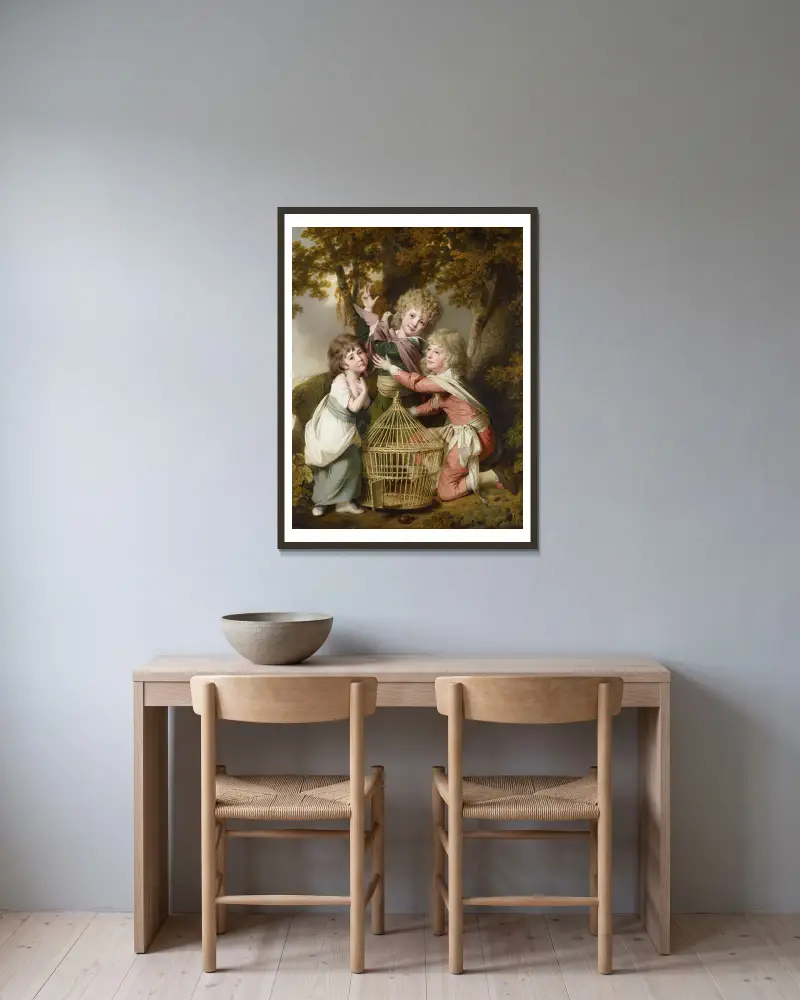 Dzieci Synnotów, Joseph Wright of Derby w ramie na ścianie