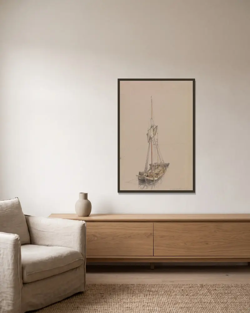 Upton-on-Severn von William Turner of Oxford gerahmt an einer Wand