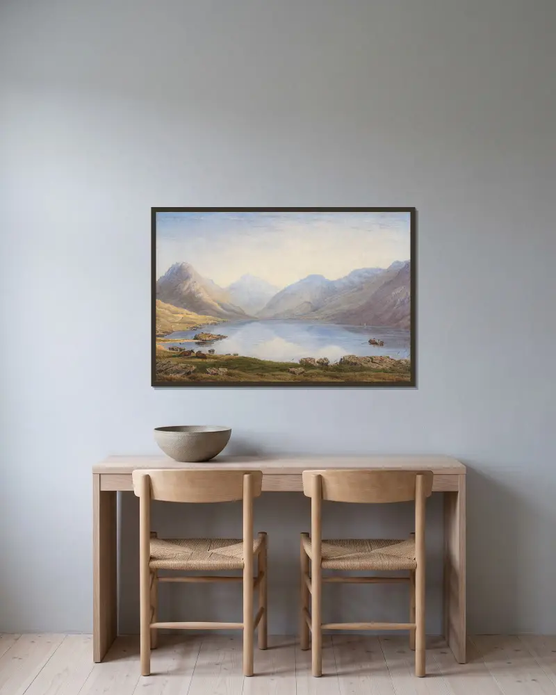 Wastwater, Cumberland av William Turner of Oxford inramad på en vägg
