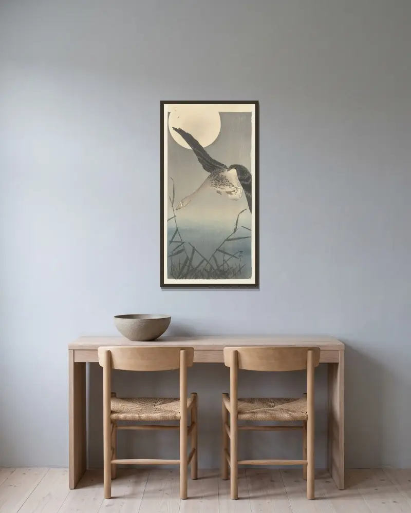 Husa, Ohara Koson v rámu na stěně