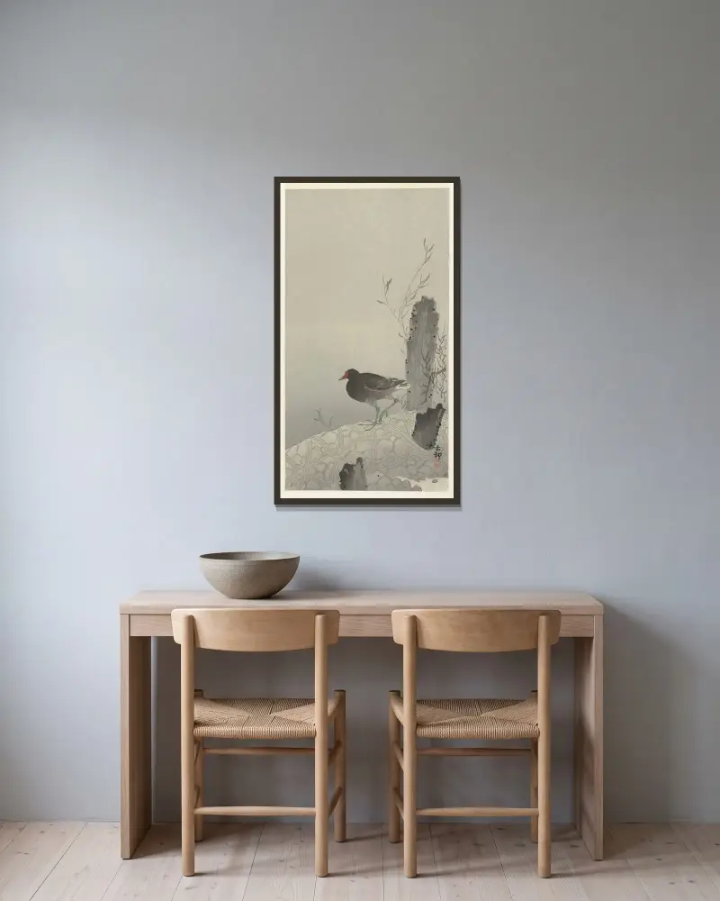 Slöja, Ohara Koson v rámu na stěně