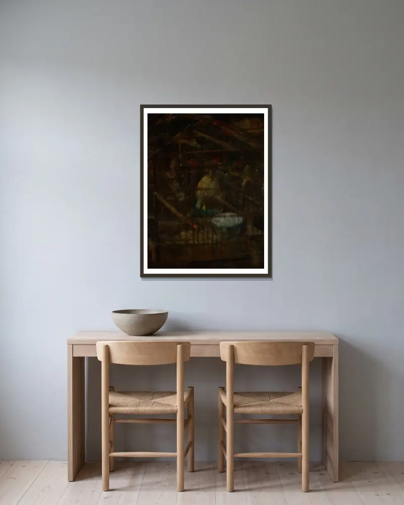 Vogelkäfig von Olga Boznanska gerahmt an einer Wand