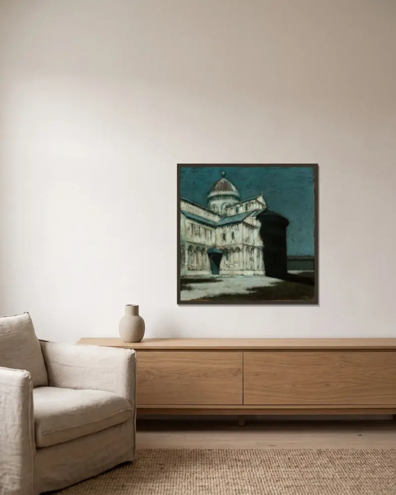 Kathedrale von Pisa von Olga Boznanska gerahmt an einer Wand