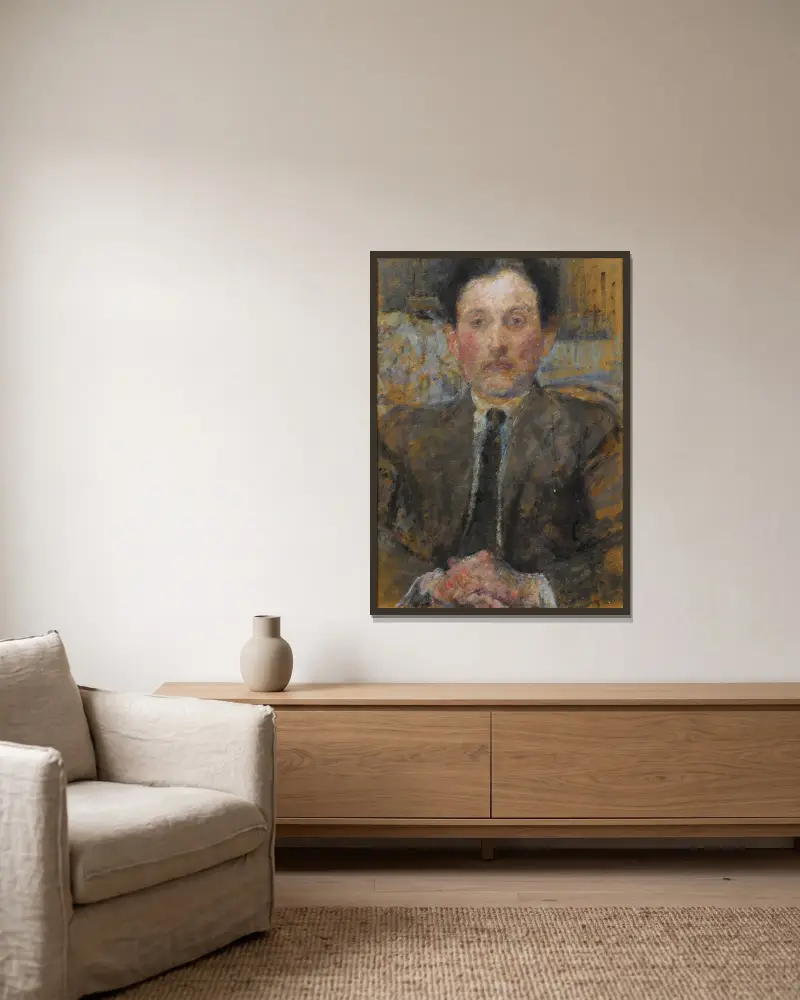 Etienne Collignon von Olga Boznanska gerahmt an einer Wand