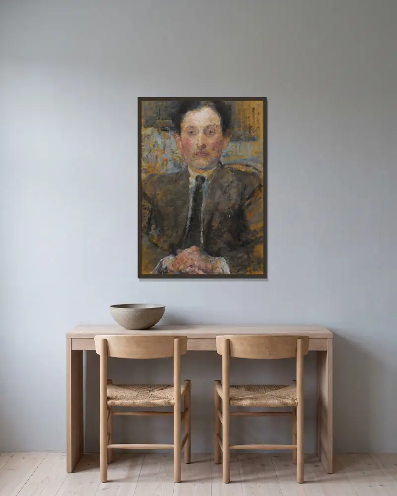 Etienne Collignon von Olga Boznanska gerahmt an einer Wand